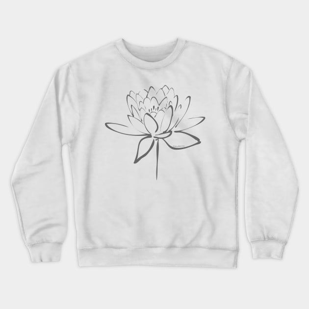 Smoke Lotus Calligraphy Crewneck Sweatshirt by MakanaheleCreations